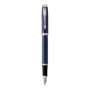 parker im fountain pen blue chrome trim medium nib