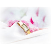 roamer elegent diamond ladies gold plated champagne dial bracelet watch