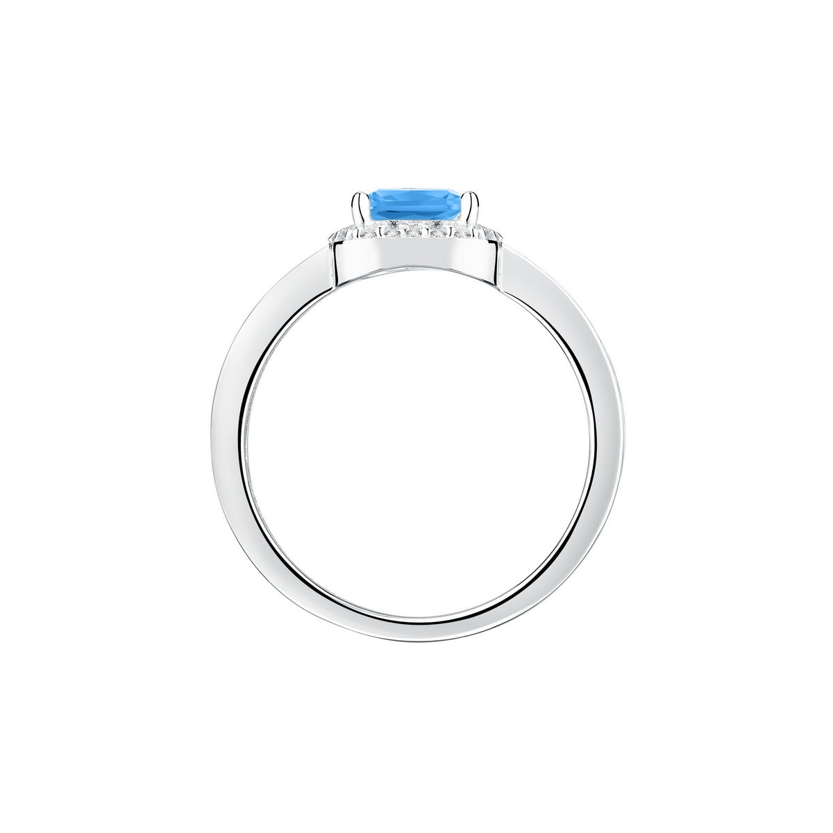tesori ring 925 aqua blue cushion cz s16