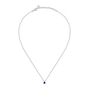 morellato silver tesori recycled 925 silver blue cz necklace 40+5