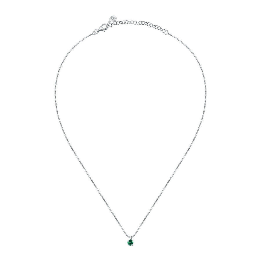 morellato silver tesori recycled 925 silver gn cz necklace 40+5