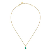 morellato silver tesori recycled 925 gold plated silver green drop 40+5