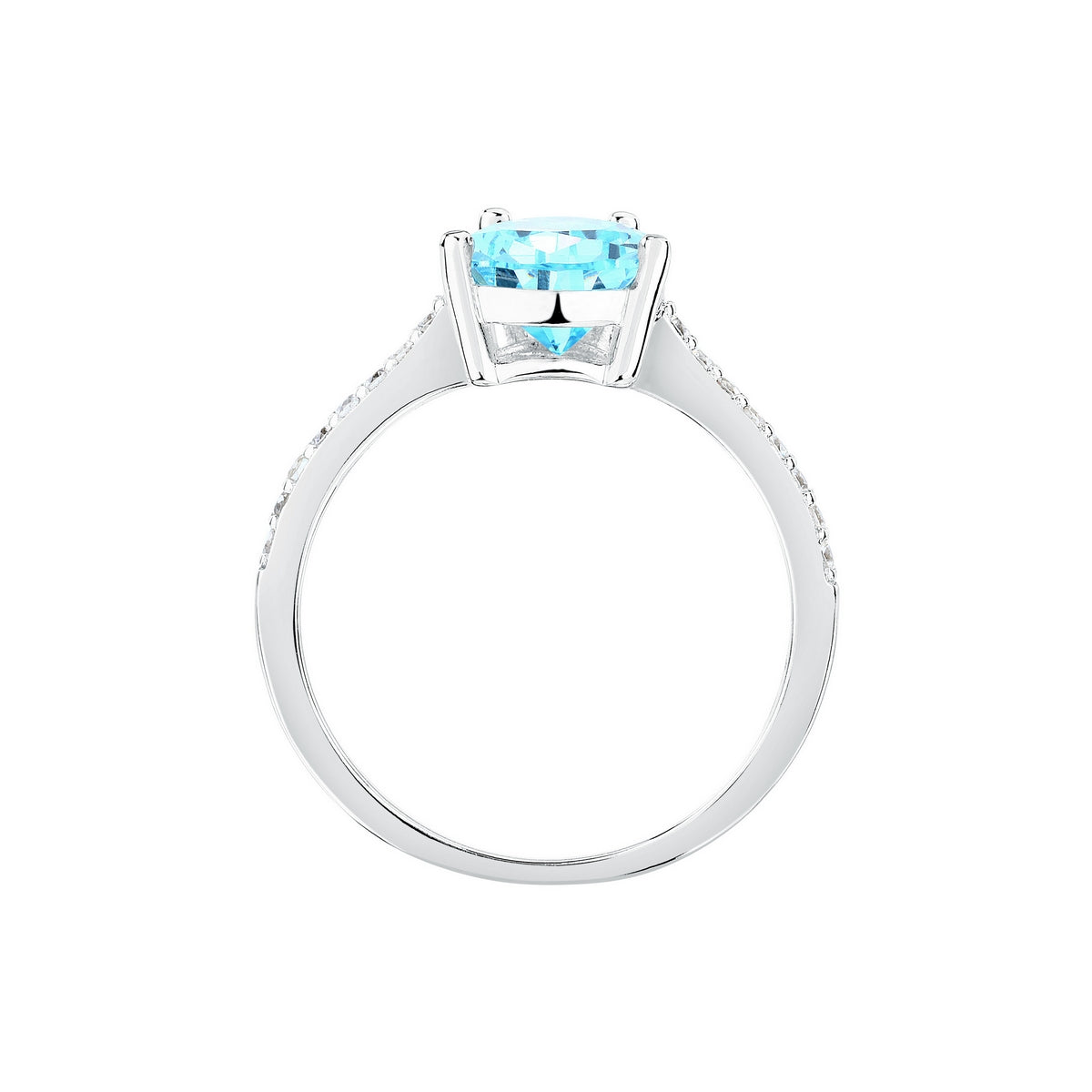 morellato silver tesori recycled 925 silver aqua drop cz ring 016