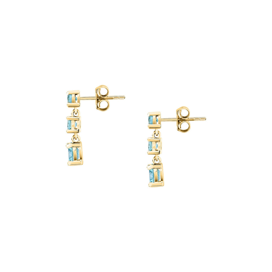morellato silver tesori earring silv925 yg cz l.blue