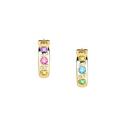 morellato 18k gold plated poetica earrings  + colorful crystal