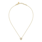 morellato 18k gold plated istanti  necklace pave heart crys 40+5cm