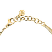 morellato 18k gold plated torchon bracelet  with crystals  15+4cm