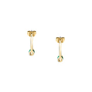 morellato 18k gold plated colori summer  hoop earrings emer bead