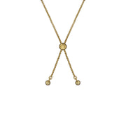 ted baker melrah: crystal adjustable tennis bracelet gold tone