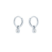 ted baker sinalaa silver tone crystal huggie