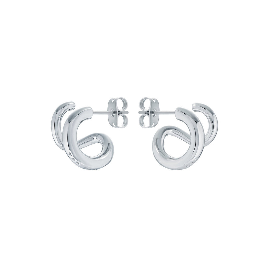 ted baker hennriy: double hoop silver tone earring