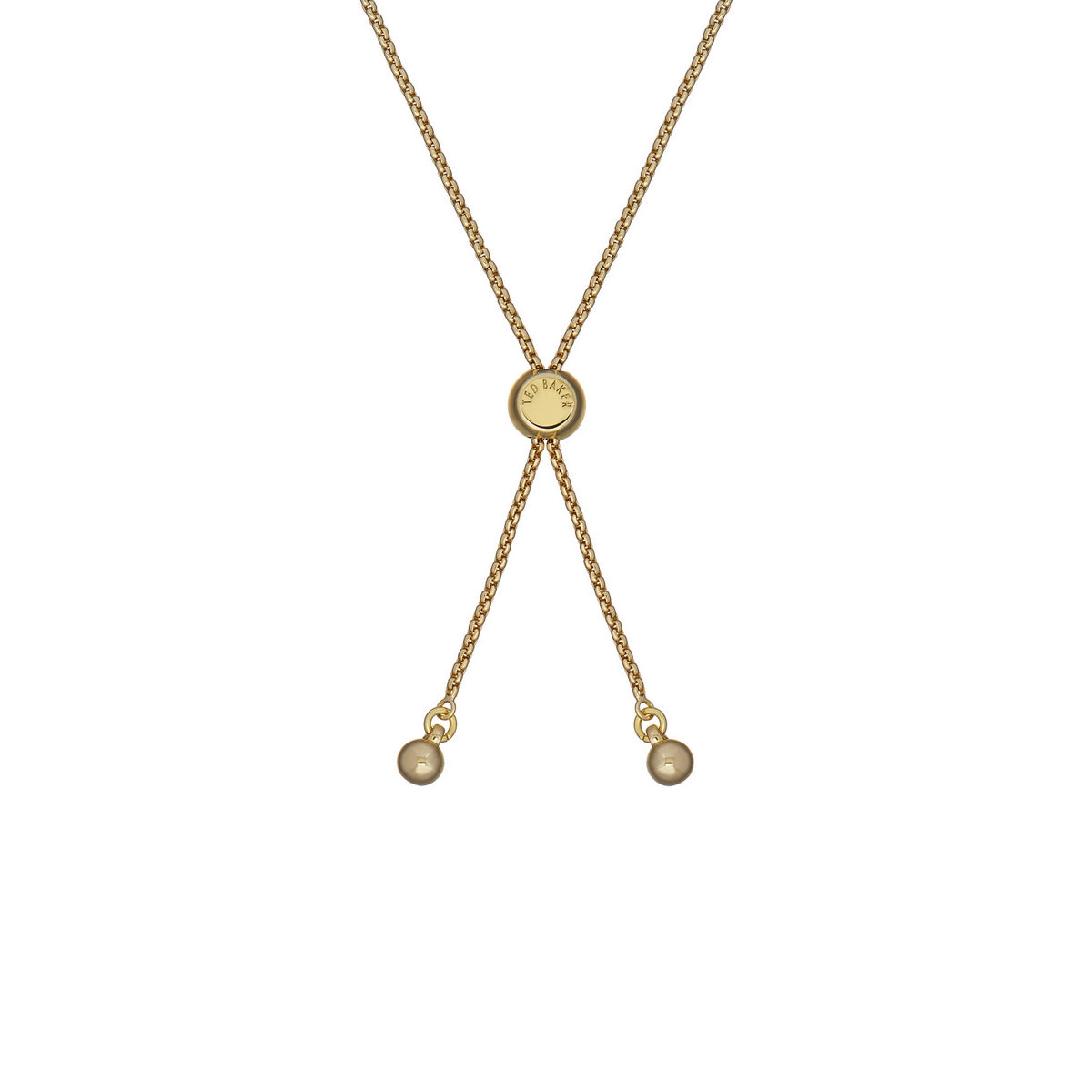 ted baker barset: crystal bow adjustable bracelet gold tone, clear crystal