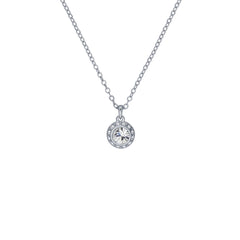 ted baker soltell: solitaire sparkle crystal pendant necklace silver tone, clear crystal