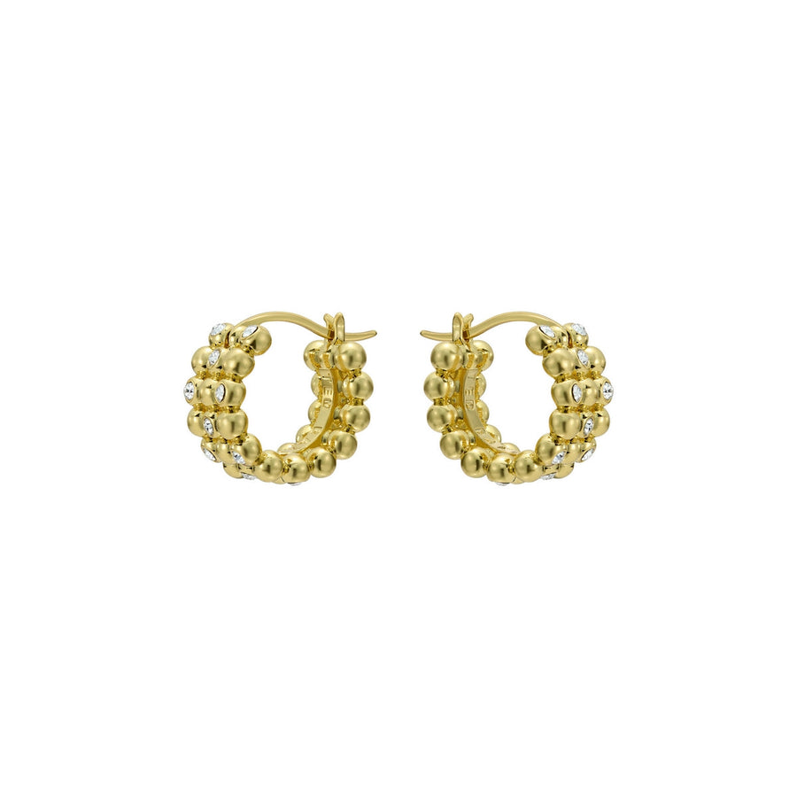 ted baker bonny: crystal bobble small gold tone hoop earrings