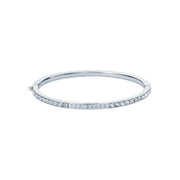 ted baker claudia: narrow crystal silver tone hinged bangle bracelet