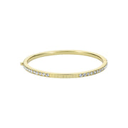 ted baker claudia: narrow crystal gold tone hinged bangle bracelet