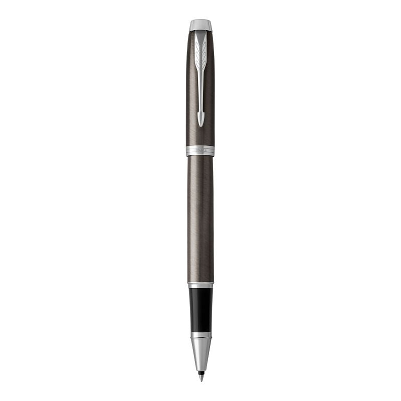 parker im rollerball dark espresso chrome trim fine point black pen