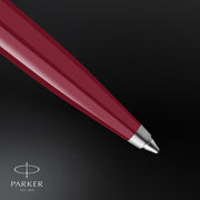 parker 51 ballpoint pen burgundy barrel with chrome trim medium point with black ink refill