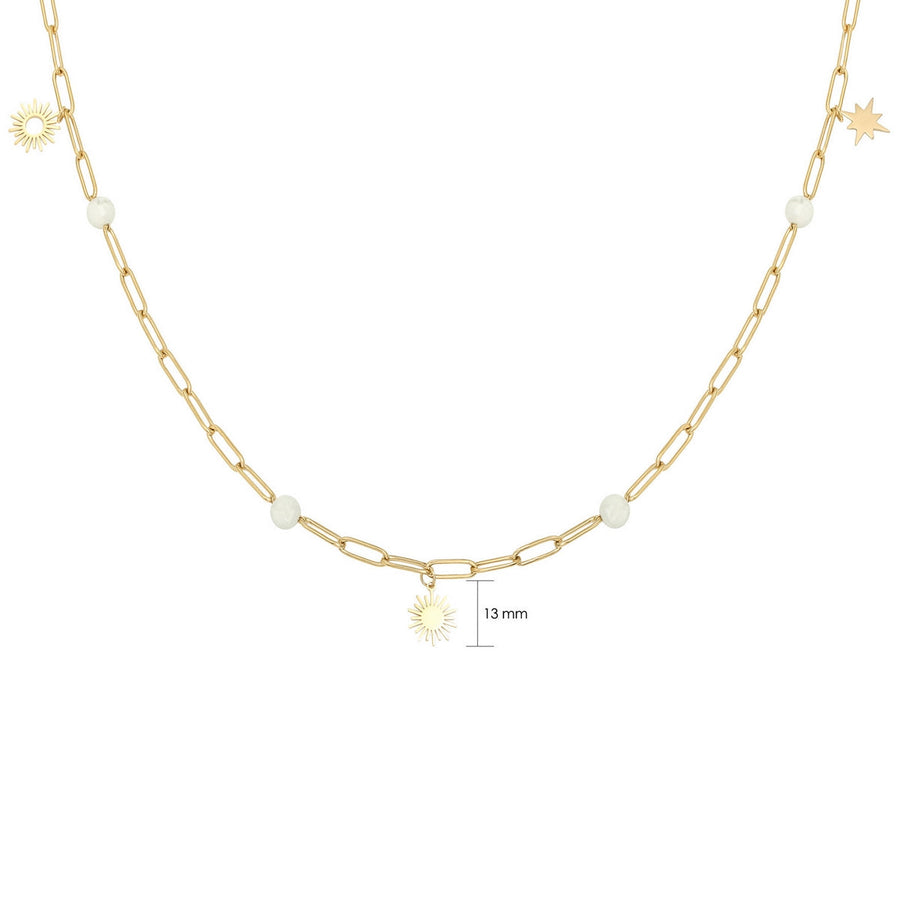necklace planets & stars chained universe