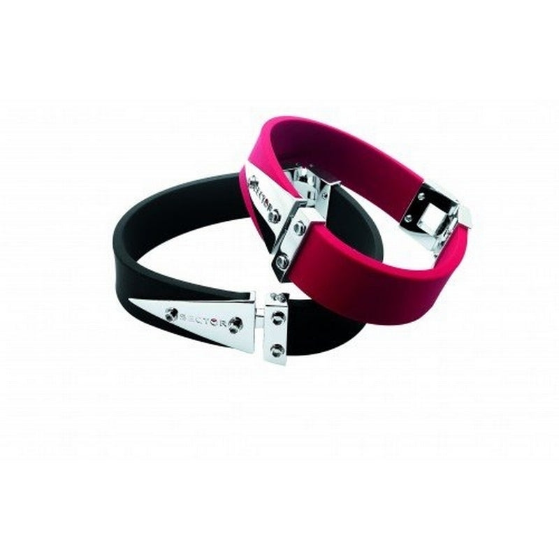 sector jewels wind bracelet black rubber ss logo large 22cm