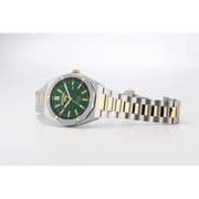 roamer stingray 42mm 3h green dial two tone watch