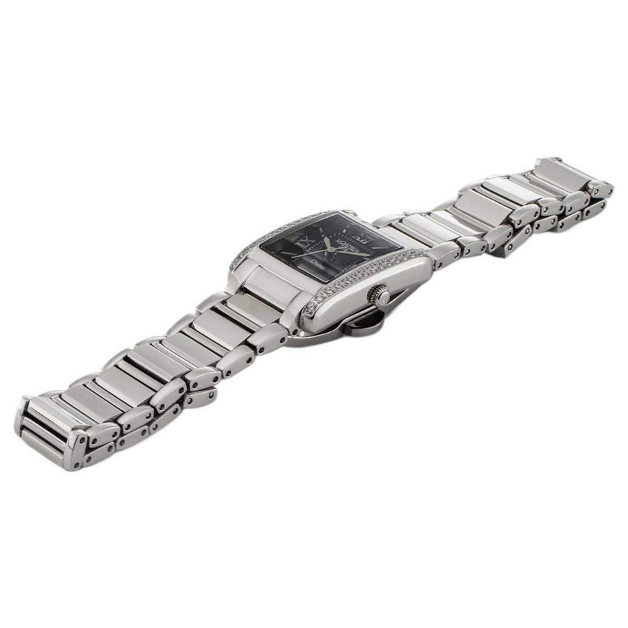 roamer diana 22mm stainless steel black dial ladies watch