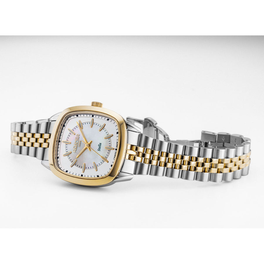 roamer stella 32 mm two tone quartz watch