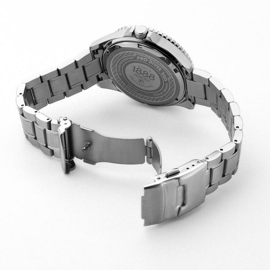 roamer pro scuba 200 43mm gents special long life battery watch