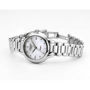 roamer allegra ladies stainless steel mop dial bracelet watch