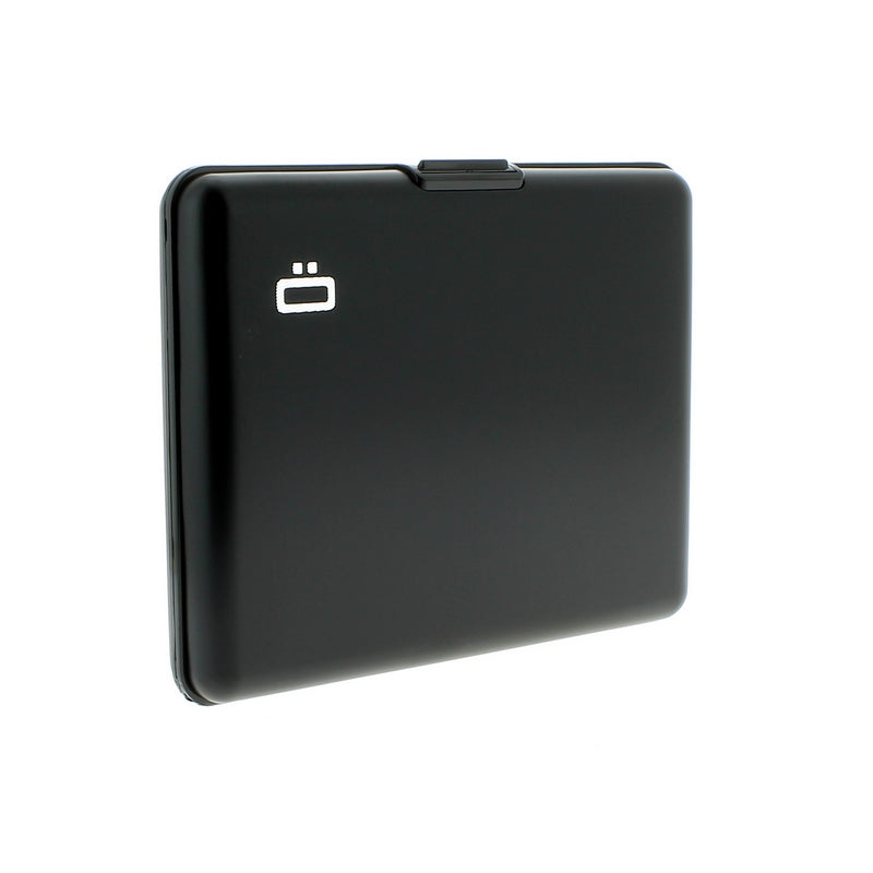 ogon big stockholm black aluminium wallet  bank note size