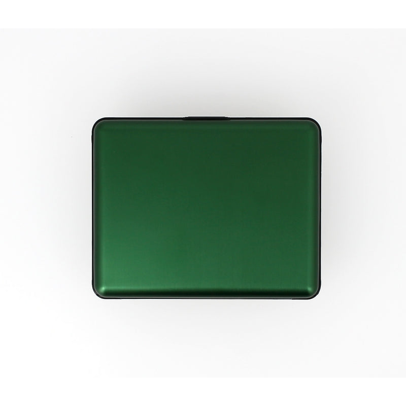 ogon big stockholm green aluminium wallet  bank note size