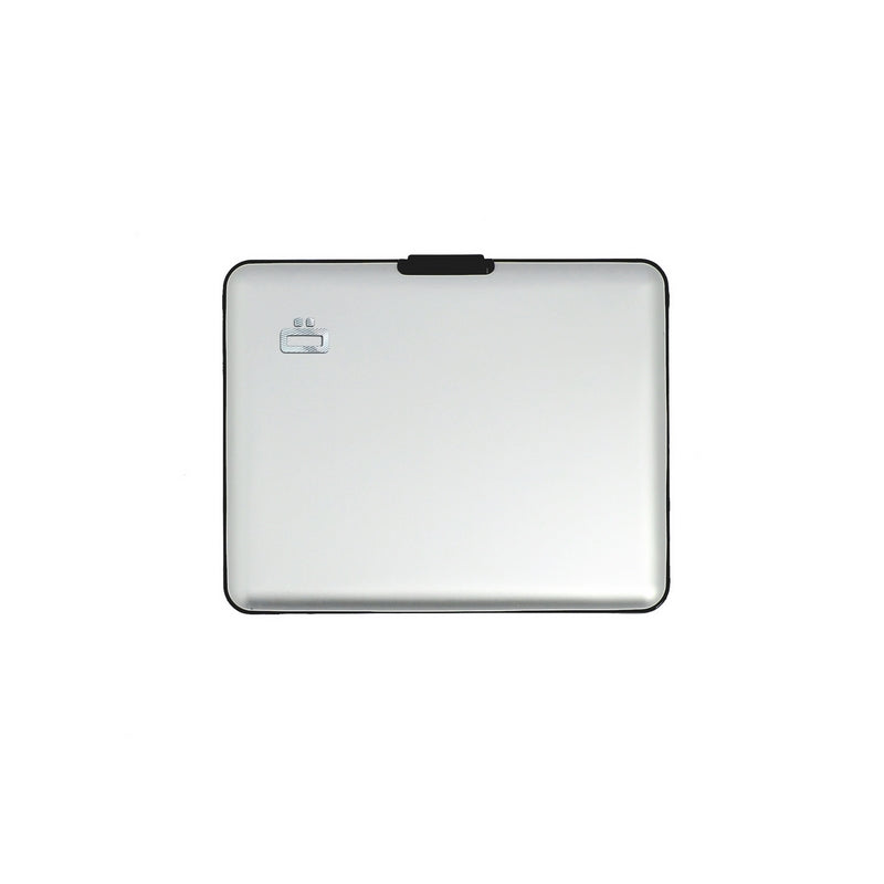 ogon big stockholm silver aluminium wallet  bank note size