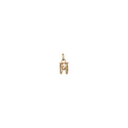 uno de 50 hang me  letter m 1.5mm gold plated metal alloy charm
