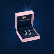 chiara ferragni love parade blue enamel  huggie earring
