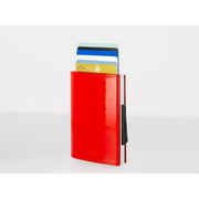 ogon cascade wallet cherry glossy leather 6 cards + cash