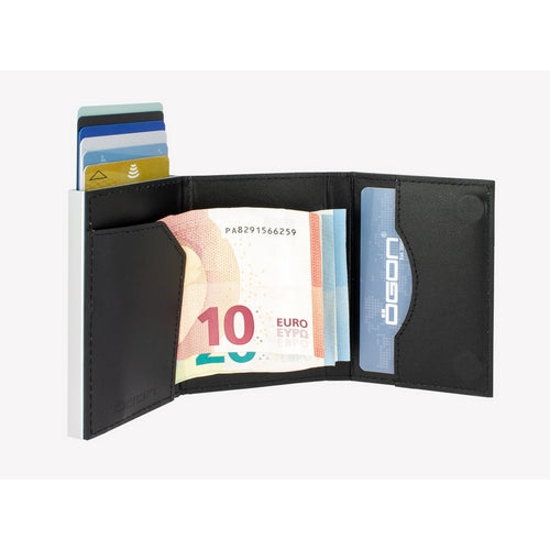 ogon cascade wallet cherry glossy leather 6 cards + cash