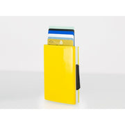 ogon cascade wallet yellow glossy leather 6 cards + cash