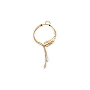 uno de 50 feather gold plated metal alloy necklace with feather shape