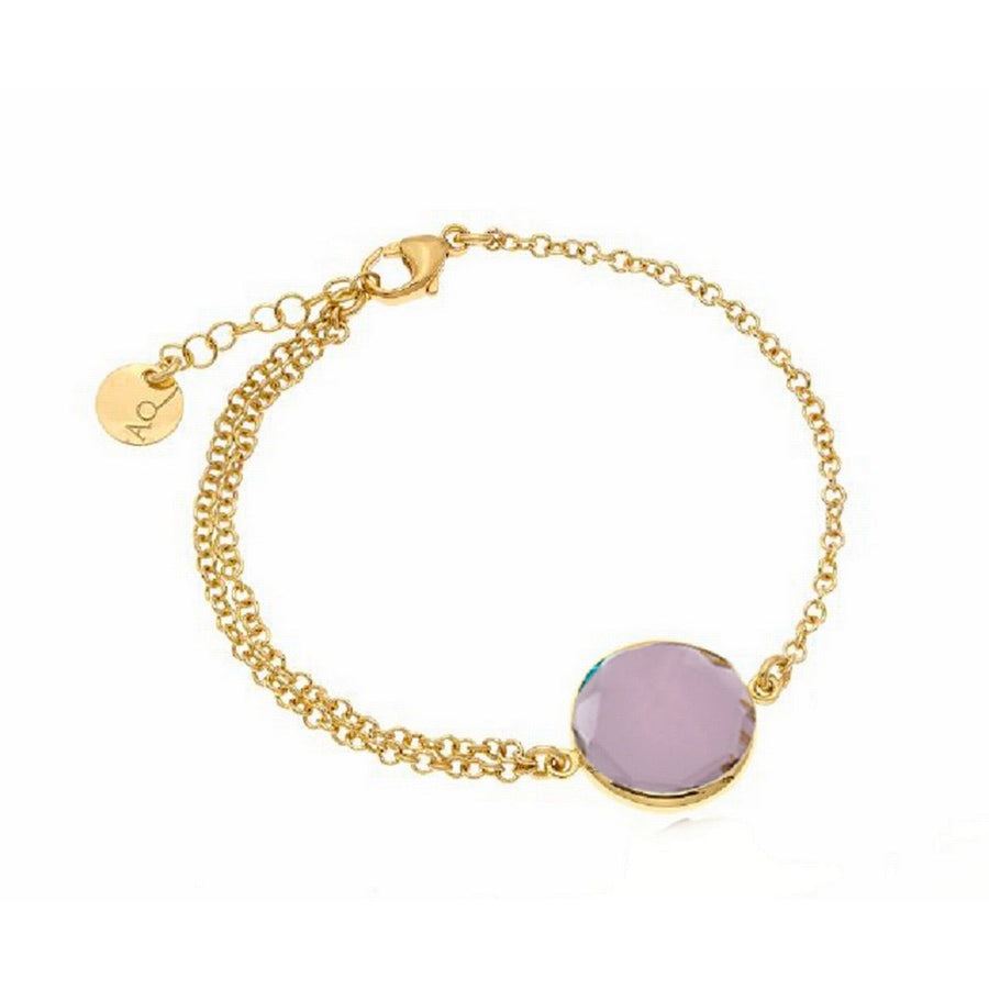 aquaforte kit e monopietra bracelet with amethyst artificial stone