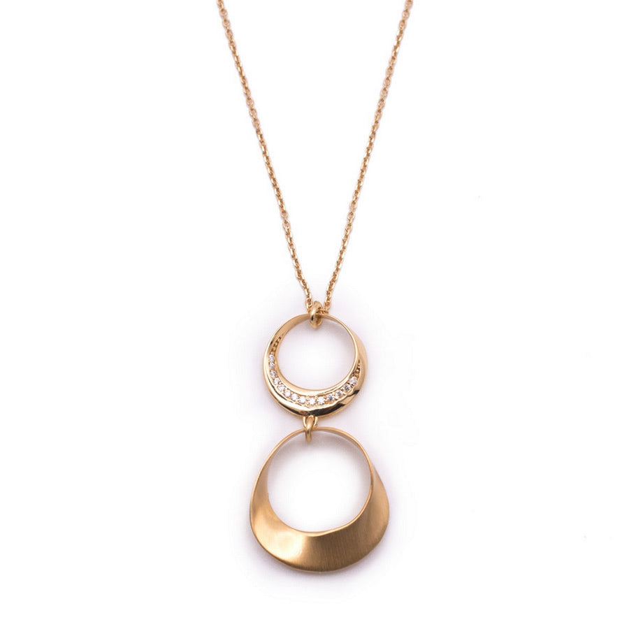aquaforte lune necklace with cubic zirconia