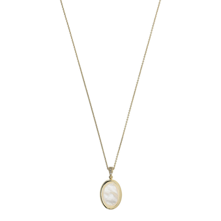 aquaforte mignon oval mother of pearl pendant