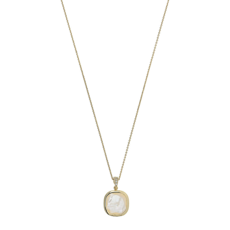 aquaforte mignon square mother of pearl pendant