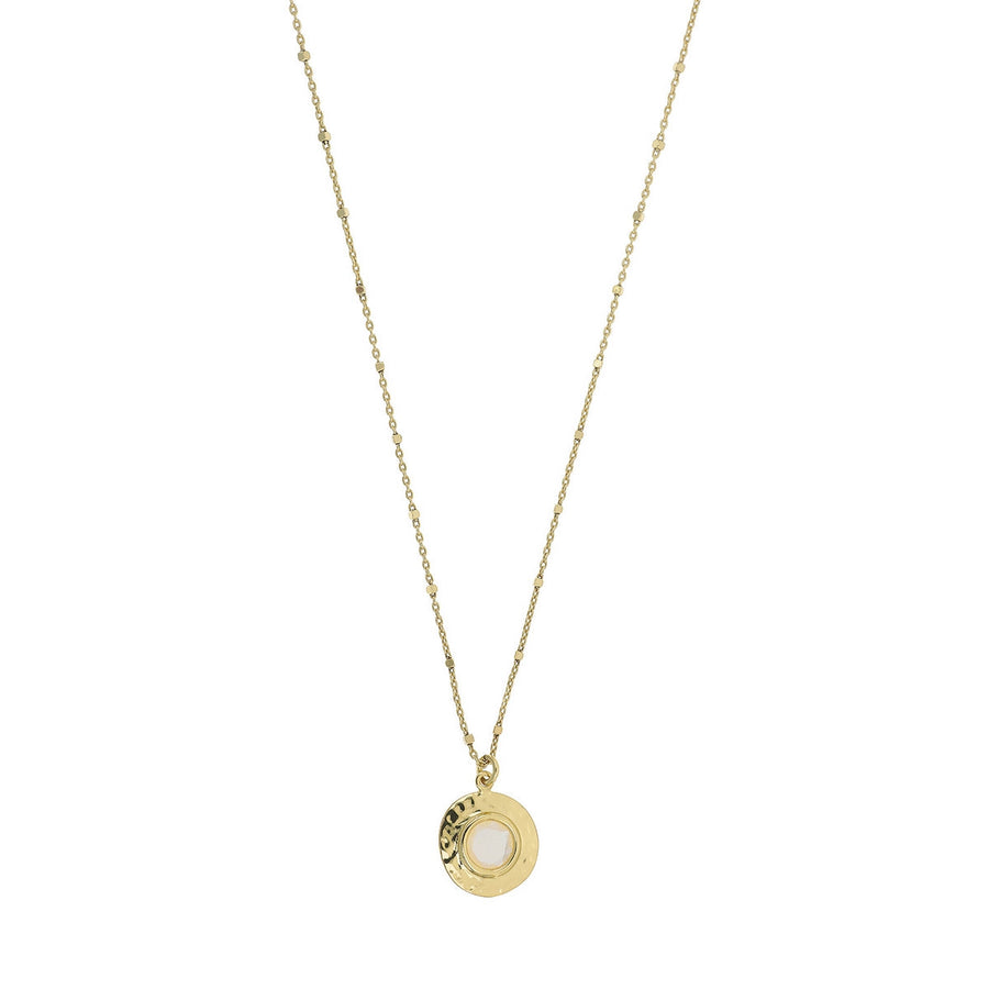 aquaforte nuova retro mother of pearl round inset pendant