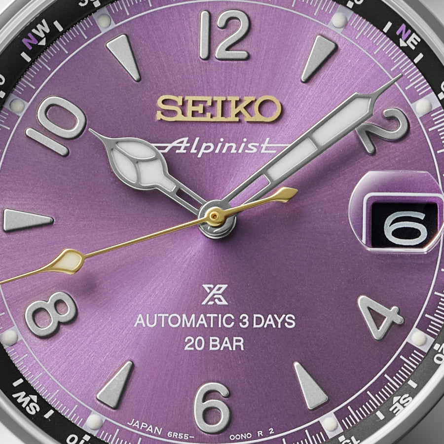 seiko 145th anniversary alpinist mechanical limited edition in edo purple