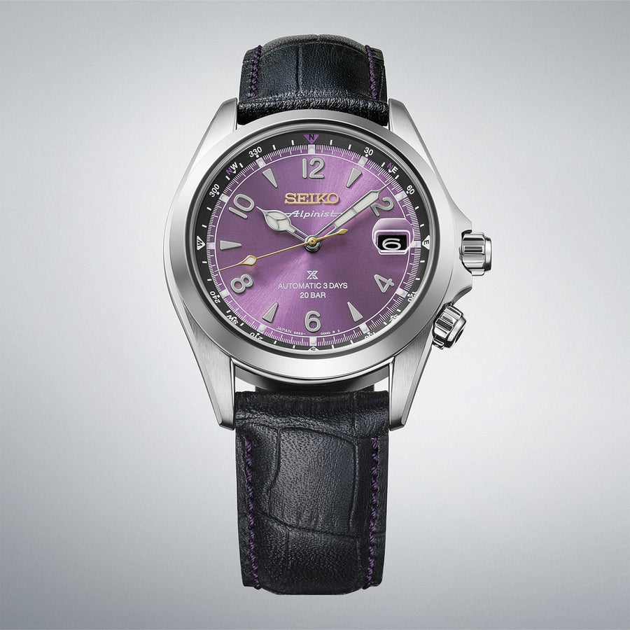 seiko 145th anniversary alpinist mechanical limited edition in edo purple