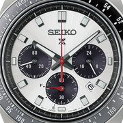 seiko prospex speedtimer racing solar chronograph in silver tone