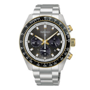 seiko prospex speedtimer racing solar chronograph in grey