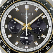 seiko prospex speedtimer racing solar chronograph in grey