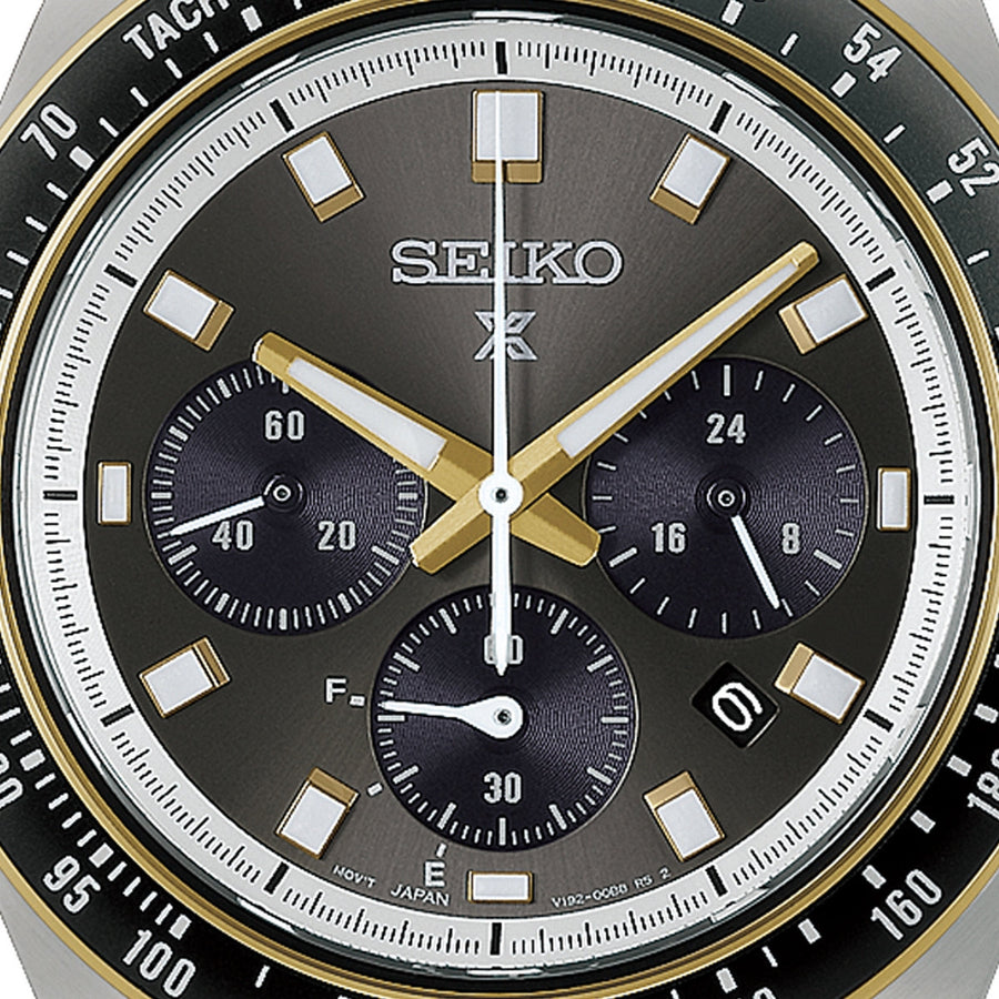 seiko prospex speedtimer racing solar chronograph in grey