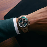 seiko prospex speedtimer racing solar chronograph in green